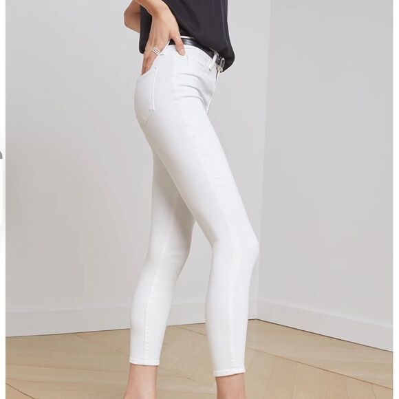L’AGENCE Margot skinny jeans in Blanc - Picture 2 of 12